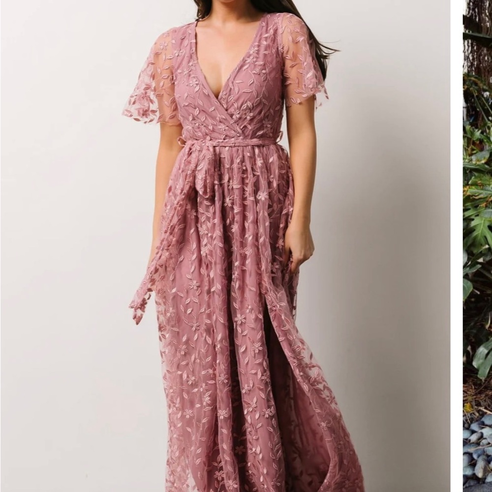 Baltic Born Marseille Embossed Maxi Dress in color Orchid